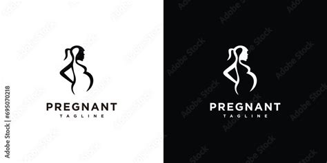 Pregnancy Logo Design Template Inspiration Stock Vector | Adobe Stock