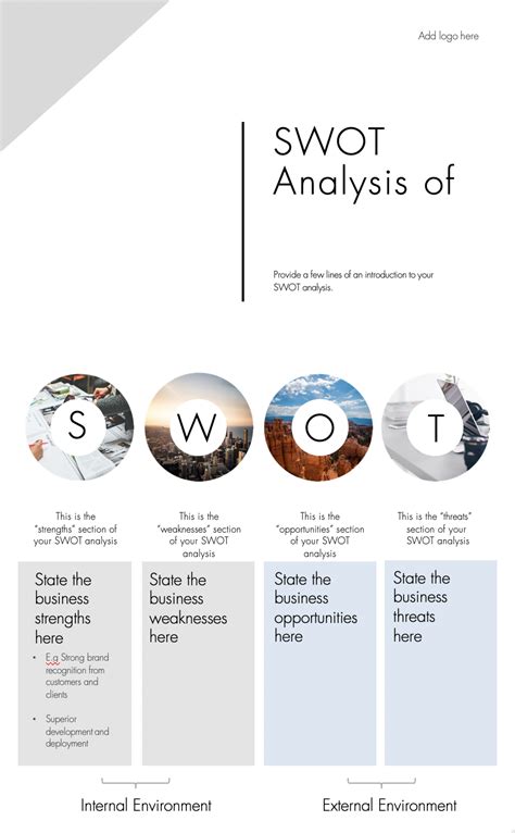 SWOT Analysis Template | Swot analysis template, Swot analysis ...