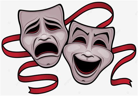 Comedy Tragedy Mask Vector Design Images, Vector Illustration Of Comedy And Tragedy Theater ...