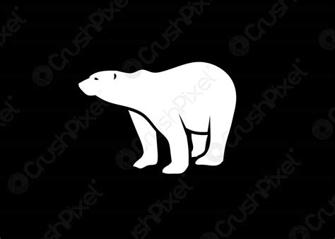 Polar bear silhouette vector - stock vector 2781247 | Crushpixel