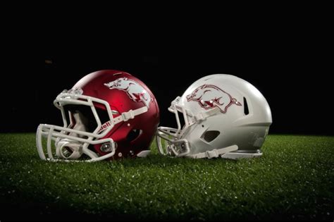 Arkansas New White Helmet | Arkansas razorbacks football, Arkansas ...