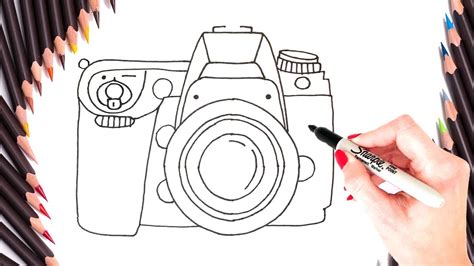 How To Draw A Camera Step By Step - Camera Drawing EASY - YouTube