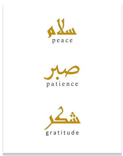 Amazon.com: Islamic Wall Décor, Inspirational Quotes Arabic Wall Art Print. Gold Color Unframed ...