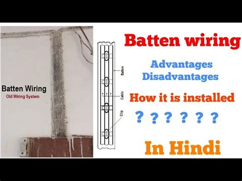 Batten type Wiring, installation, advantages and disadvantages in hindi - YouTube