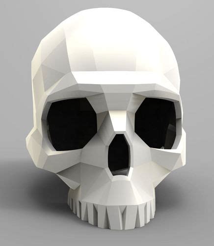 Faceted skull 3D Model 3D printable STL | CGTrader.com