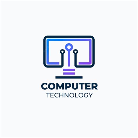 Premium Vector | Tech computer logo template