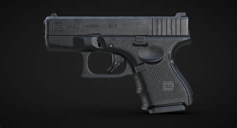 gun glock 26 gen 3d model