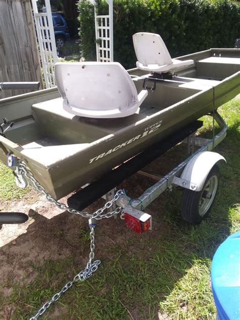 Tracker 12 Ft Aluminum Jon Boat ,Trailer and Motor for Sale in New Port ...