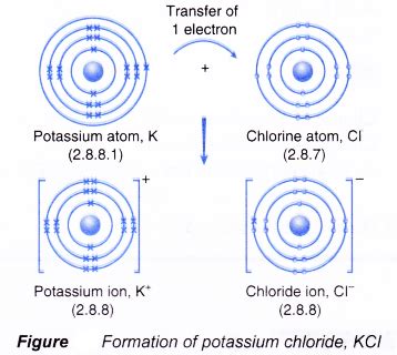 Explain the formation of ionic bonds with examples | Ionic bonding, Ionic, Potassium atom