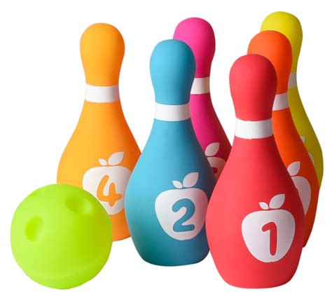 Playkidz Soft Baby Bowling Set 7-Piece Soft Bowling Game for Boys & Girls w/ Colorful Numbered ...