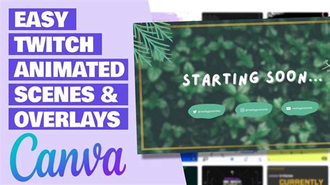 Easy FREE Animated Twitch Scenes in Canva! | Animated Stream Overlays - YouTube