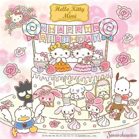 Happy Birthday Kitty & Mimmy | Dibujos de hello kitty, Hello kitty ...