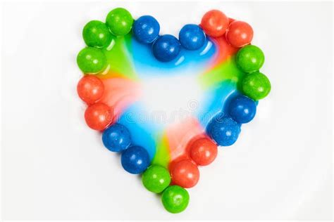 Skittles Rainbow Sugar Candy in Water Color Circle Background Asset Stock Photo - Image of ...