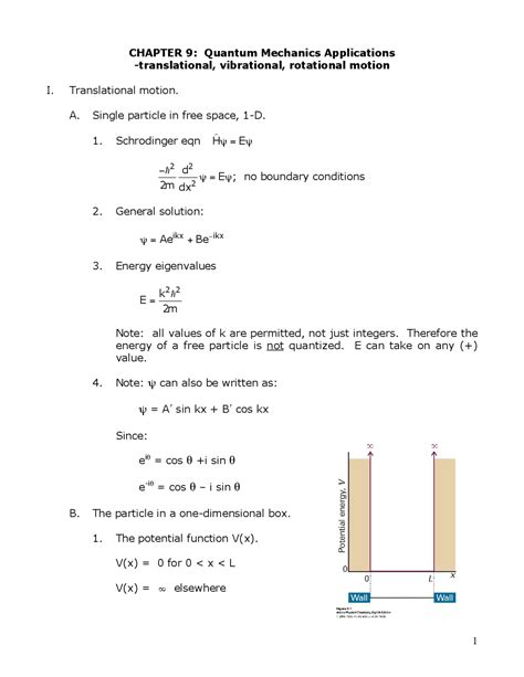 Quantum Mechanics Applications: Translational, Vibrational, Rotational Motion I | CHEM 3510 ...