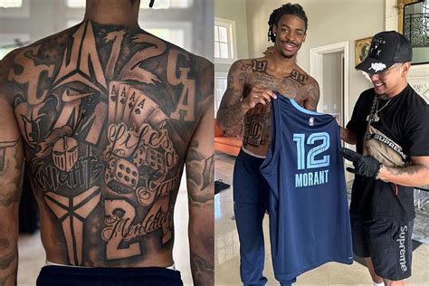 Ja Morant's New Back Tattoo Pays Tribute to Kobe Bryant