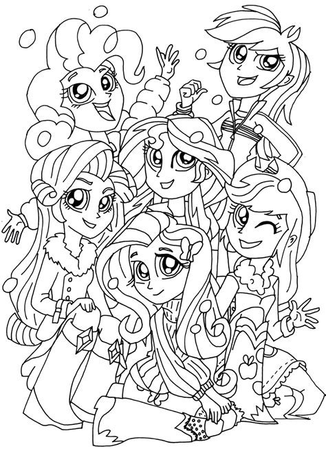 Inspirasi Terpopuler Equestria Girls Colouring Pages