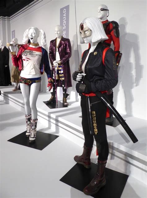 Hollywood Movie Costumes and Props: Katana and more Suicide Squad movie costumes on display ...