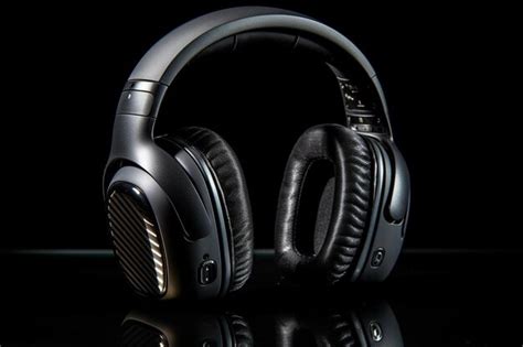 Premium AI Image | black gaming headset isolated on white