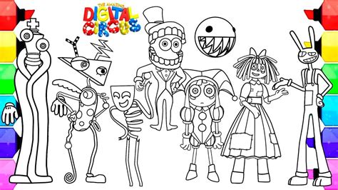 The Amazing Digital Circus - Coloring Pages / How to Color ALL ...