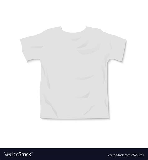 T shirt mockup template with shadow top Royalty Free Vector