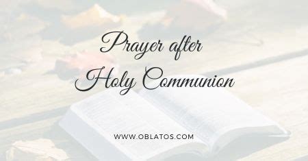 PRAYER AFTER HOLY COMMUNION - CATHOLIC PRAYER