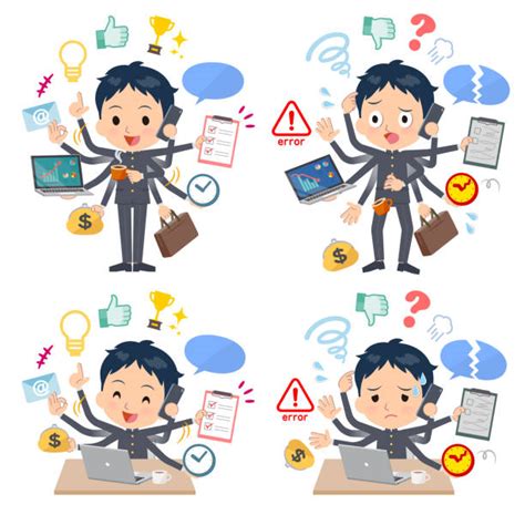 150+ Busy School In Uniform Stock Illustrations, Royalty-Free Vector ...