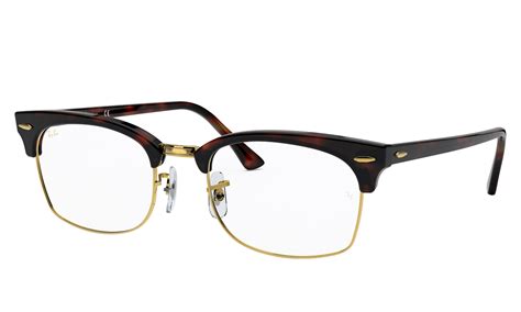 Ray-Ban CLUBMASTER SQUARE OPTICS Black Eyeglasses | Glasses.com® | Free Shipping