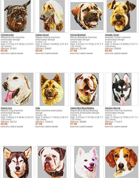 All Dog Breeds embroidery designs