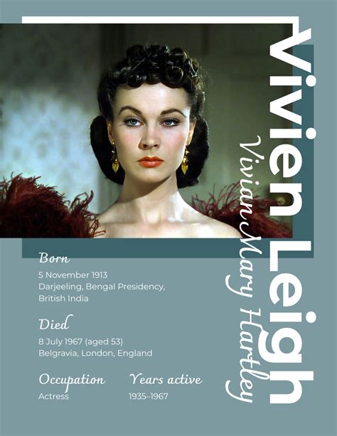 Vivien Leigh Biography | Biography Template