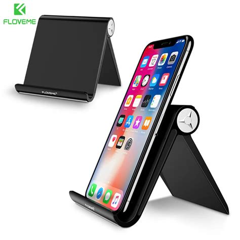 FLOVEME Mini Mobile Phone Holder Foldable Cell Phone Holder Universal Desk Phone Stand For ...