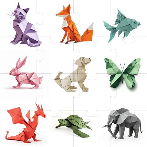 Perfect Origami Animals In Vector Style Midjourney Prompt | PromptBase