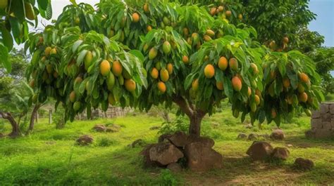 Mango Tree On A Farm In India Background, Mango Tree Picture, Mango ...