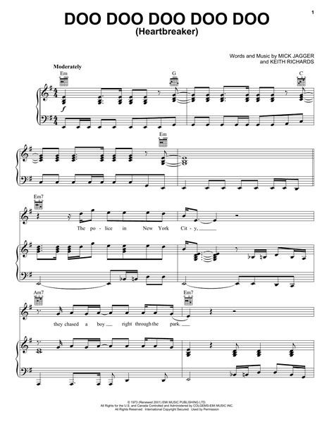 The Rolling Stones - Doo Doo Doo Doo Doo (Heartbreaker) sheet music