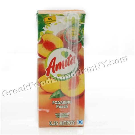 AMITA PEACH JUICE BOX – Greek Food Emporium