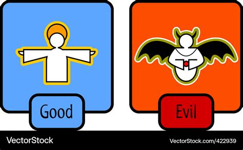 Good and evil symbols Royalty Free Vector Image