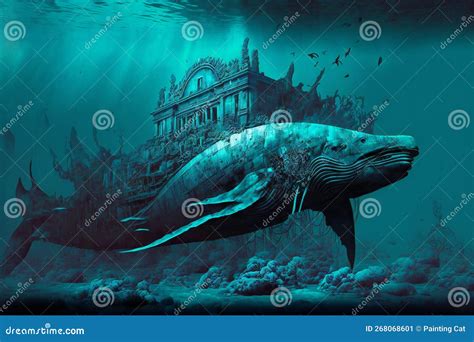 Ancient Civilizations that Sank into the Ocean, Digital Illustration ...