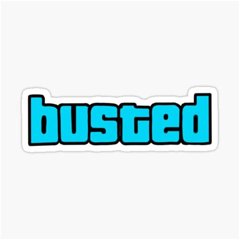 "GTA 5 busted wasted sticker " Sticker for Sale by emk817 | Redbubble