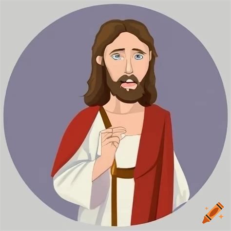 Funny cartoon of jesus christ on Craiyon