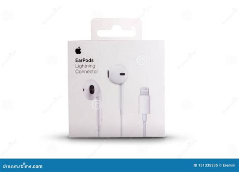 Apple EarPods with Lightning Connector in the Box. Editorial Image ...