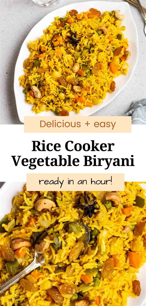 Rice Cooker Vegetable Biryani – My Plantiful Cooking