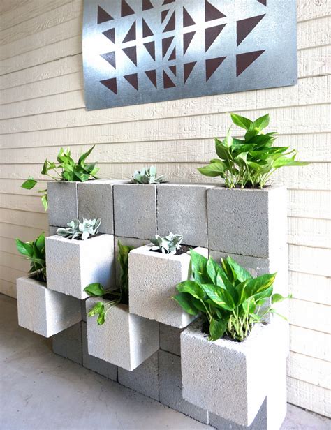 A DIY Cinder Block Succulent Wall with a Twist