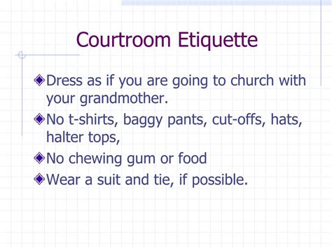 PPT - Courtroom Etiquette PowerPoint Presentation, free download - ID ...