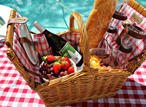 What goes in a romantic picnic basket?