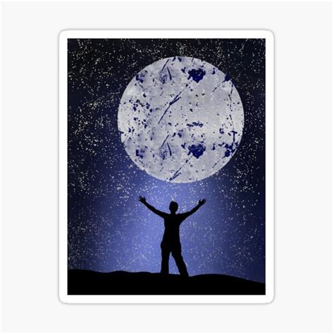 "Silhouette of man on moon light " Sticker by Ani1111 | Redbubble