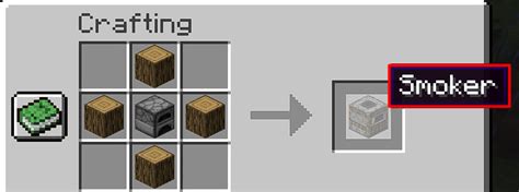 Smoker Recipe Minecraft