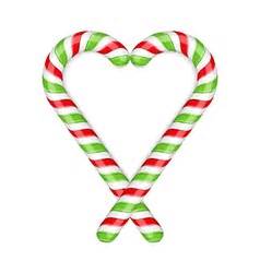 Christmas heart candy canes Royalty Free Vector Image