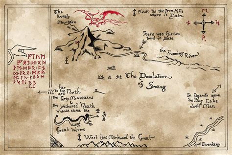 The Hobbit: Map to Erebor by PAPER-HACKER on DeviantArt