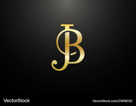 Initial monogram letter j b logo design template Vector Image