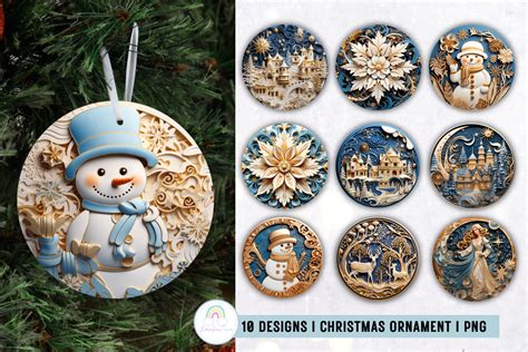 3D Christmas Ornament Sublimation Bundle Graphic by Rainbowtown · Creative Fabrica