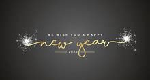 2020 Happy New Year Gold Black Free Stock Photo - Public Domain Pictures